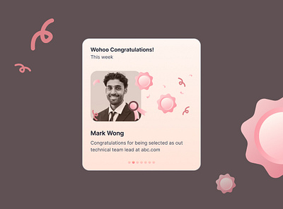 Congratulations Card 🎉 3d card celebration congratulationscard illustration interactiondesign profilecard ui uiux vector