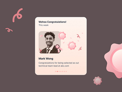 Congratulations Card 🎉 3d card celebration congratulationscard illustration interactiondesign profilecard ui uiux vector