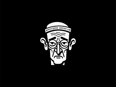 Old Man Logo branding cartoon design emblem face icon identity illustration lines logo man mark mascot people portrait sad sailor symbol vector wise