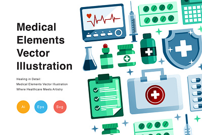 Medical Elements Vector Illustration clinical