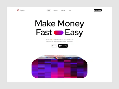 Tirador Landing colors desktop landing page trading ui