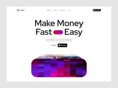 Tirador Landing colors desktop landing page trading ui