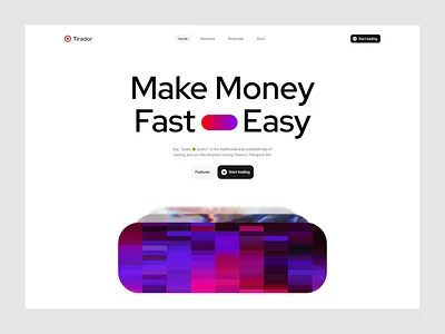 Tirador landing light theme trading ui