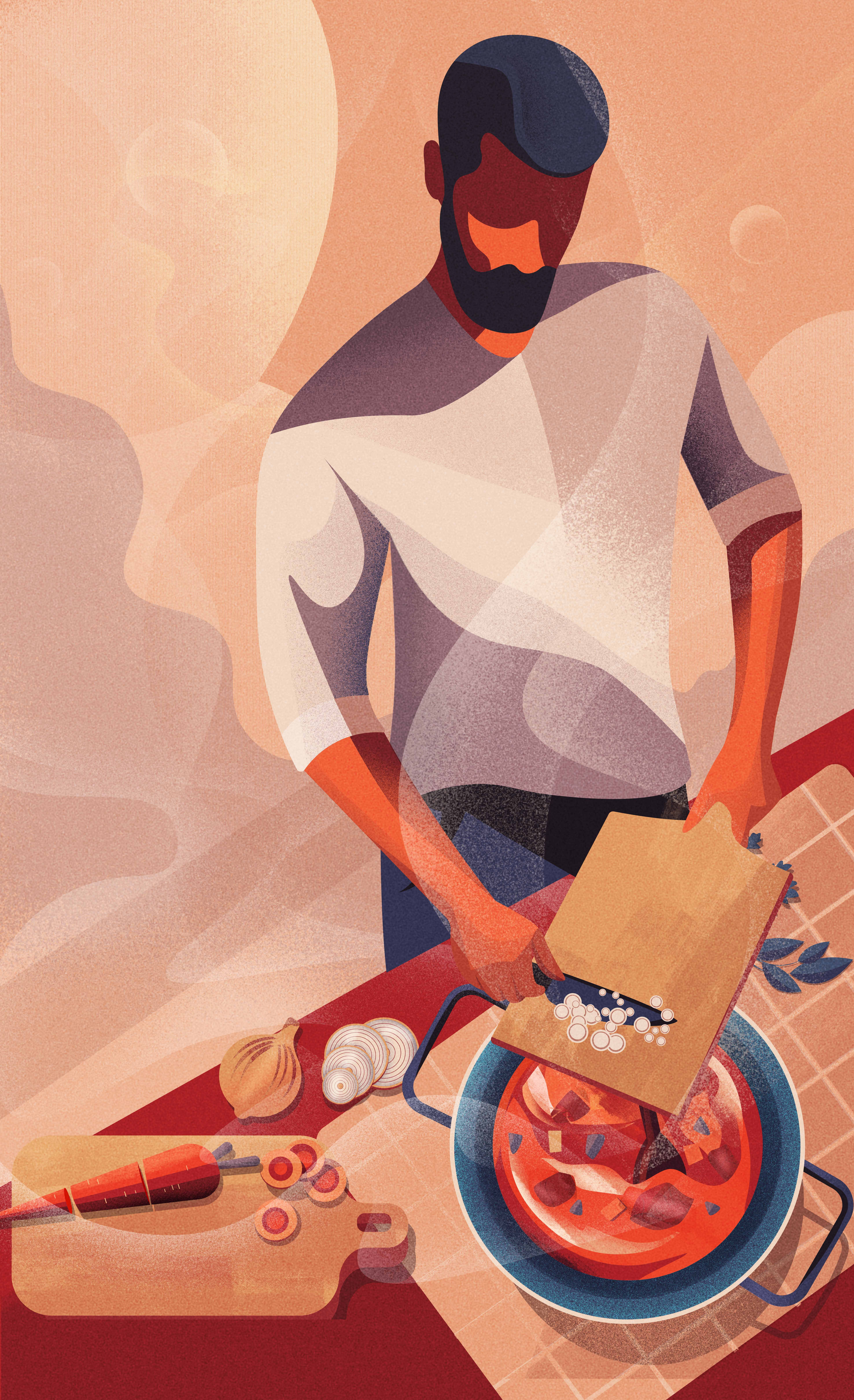 Maison Pignol colorful cuisine design food food illustrated illustration kitchen vector