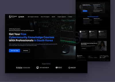 SMT Landing Page cybersecurity landingpage ui webdesign