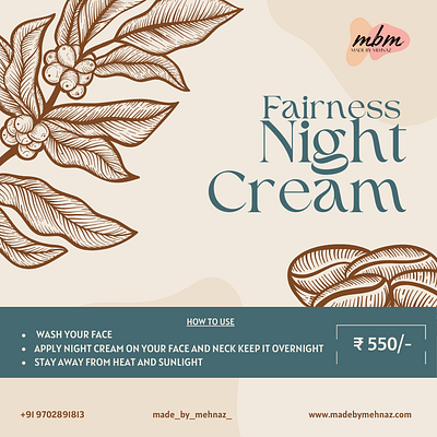 Fairness Cream Brand Cover branding graphic design logo ui