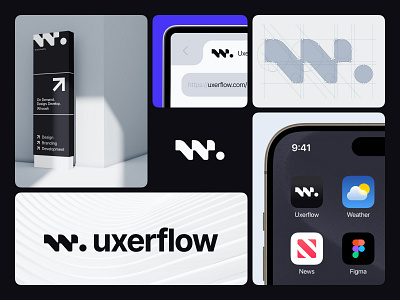 Uxerflow - Branding & Logo branding design designer graphic design illustration logo ui uidesign ux uxdesign uxerflow
