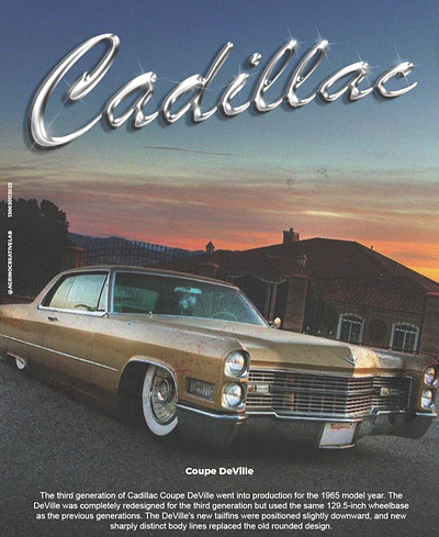 Cadillac Poster banner template branding design flyer graphic design poster typography