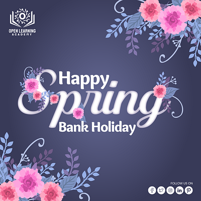 Happy Spring Bank Holiday branding design graphic design illustration typography vector