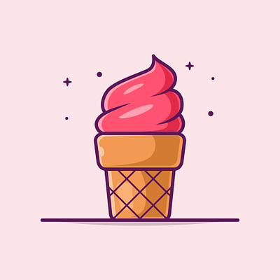 Ice Cream Cartoon autumn branding cartoon daily illustration design graphic design ice cream icon illustration logo post season ui