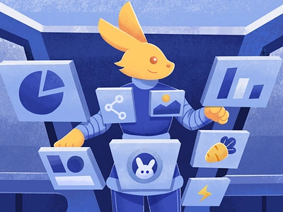 Crucial aspect at BunnyCDN 🏆 blog bunny bunny cdn bunny.net cdn character charts cute design global icon illustration illustration character mascot personaldata procreate rabbit texture website website blog