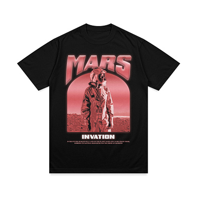 Mars Invation Streetwear T-Shirt Design illustration