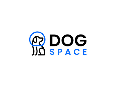 DOG SPACE - Logo Identity dog logo graphic designer logo logo design logo designer logo maker minimal logo pet logo pet lover logo space logo