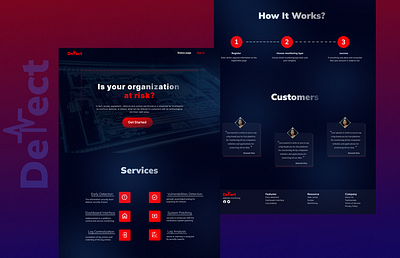 Security Management System Landing Page graphic design logo ui