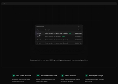 Discover (2) card clean dark mode dark theme feature section features landing page ui web design