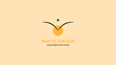 Logo for psychological center bird center clinical help logo logo design medicine minimalist psychologic star sun