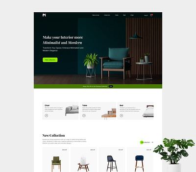 Minimalist Website for Furniture Company design product design saas ui uiux ux website