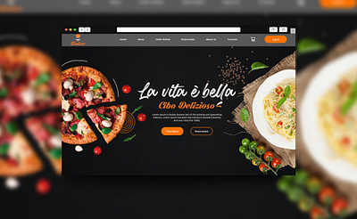 Italian Restaurant Web & Mobile App Design appdesign branding graphic design logo mobileapp ui ux webdesign