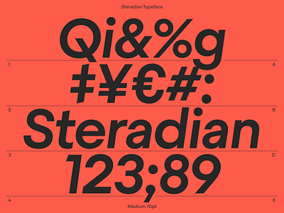 Steradian typeface geometry