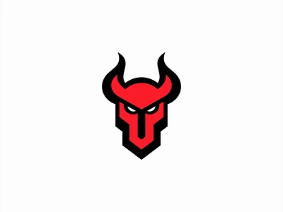 Devil Logo branding clean demon design devil evil geometric head hell horns icon illustration logo lucifer mark minimalist modern red sports vector