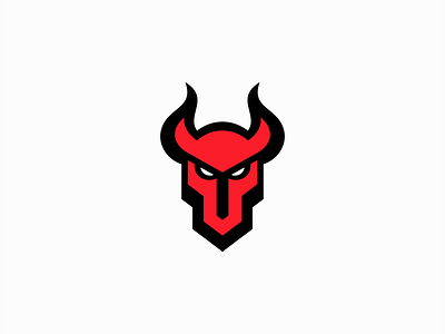 Devil Logo branding clean demon design devil evil geometric head hell horns icon illustration logo lucifer mark minimalist modern red sports vector