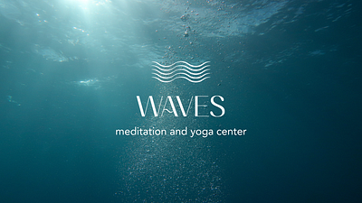 Logo for meditation and yoga center abstract emblem graphic design health logo logo design logotype meditation mental health minimal ocean relax wave yoga