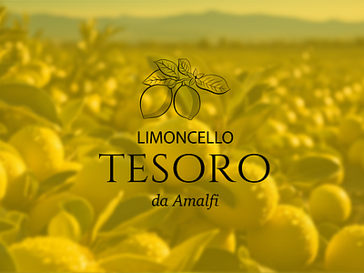 logo for Limoncello abstract alcohol drawn logo emblem graphic design italy limon limoncello logo logo design logotype minimal nature tree