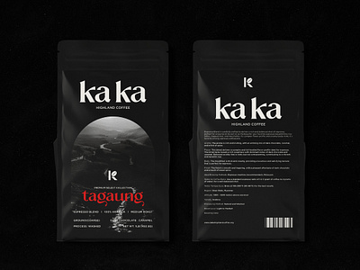 Ka Ka Highland Coffee brand identity branding design graphic design label label design logo logodesign packaging packaging desing visual identity