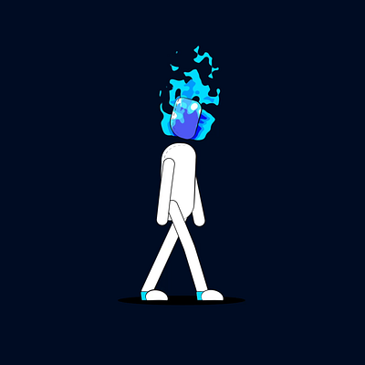 Sad Walk (Walk Cycle) after effects animation illustration motion graphics