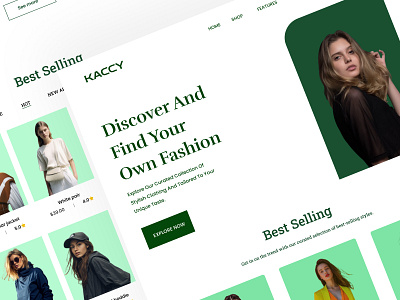 KACCY - Ecommerce Clothing Website branding design figma graphic design illustration logo ui ux