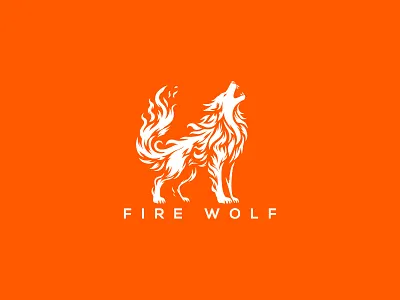Fire Wolf Logo branding design illustration lions lions logo top wolf top wolf logo top wolves top wolves logo wolf wolf logo wolves wolves design wolves logo