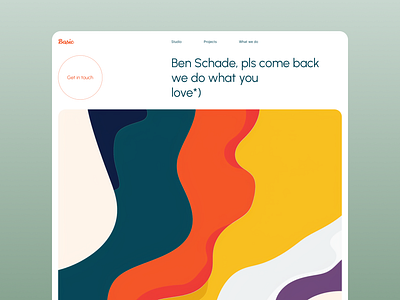Ben's playful shapes clean colorful elegant geometric geometry graphic design homepage illustration luxury minimal pattern shape ui web design website
