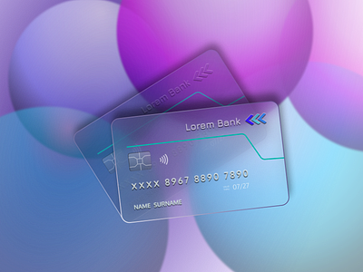 Glass Credit Card branding design graphic design vector visual design