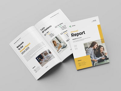 Annual Report Template a4 agency annual report branding brochure business clean company profile creative design graphic design guideline proposal