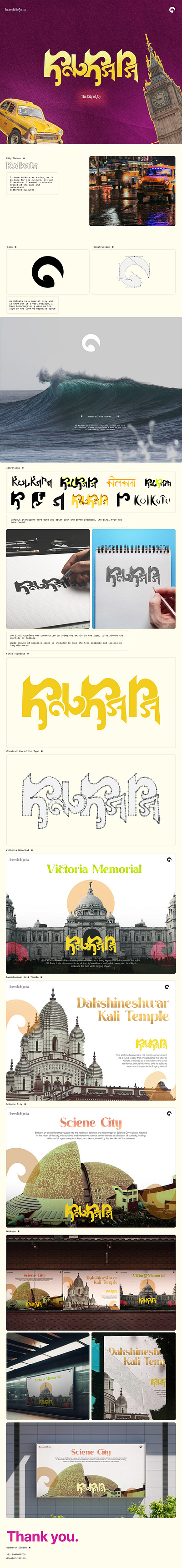 Kolkata Incredible India Marketing Campaign brand design brand identity design branding design graphic design identity design illustration incredible india kolkata logo marketing campaign type design typography typography design