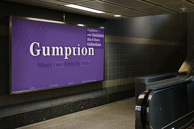 GUMPTION | Billboard design for a fashion company 3d mockup banner design billboard design brand identity design branding flyer design graphic design poster design print media design