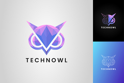 TECHNOWL knowledge low poly owl secure security start up startup tech technology