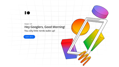 Google IO - design concept 3d branding motion graphics ui