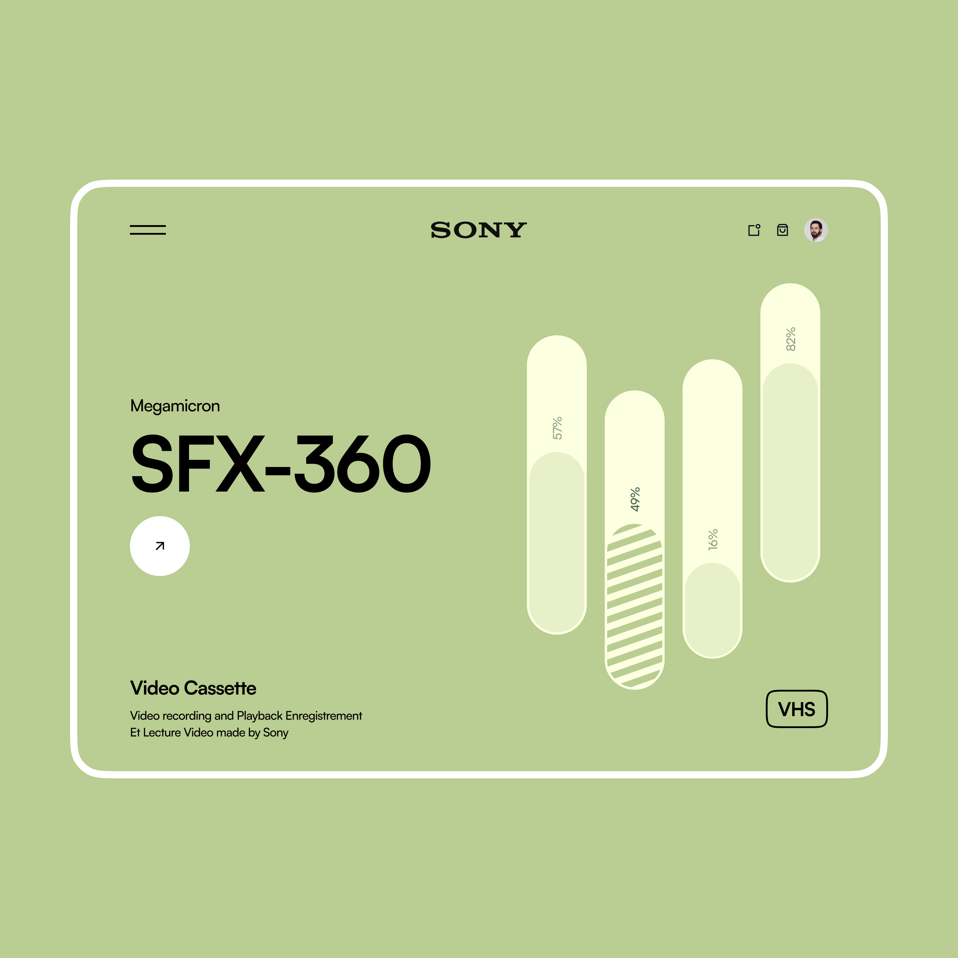 Sony VHS UI - 4 by Nicholas Ergemla on Dribbble