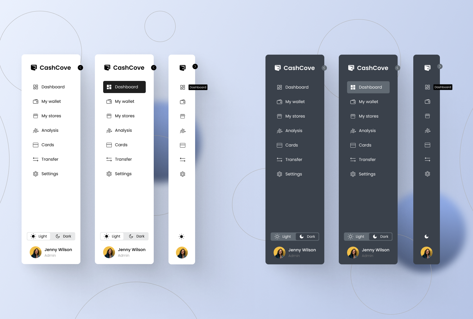 Side navbar by Yamini Agarwal on Dribbble