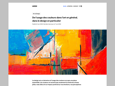 Art Blog art blog design french ui ux