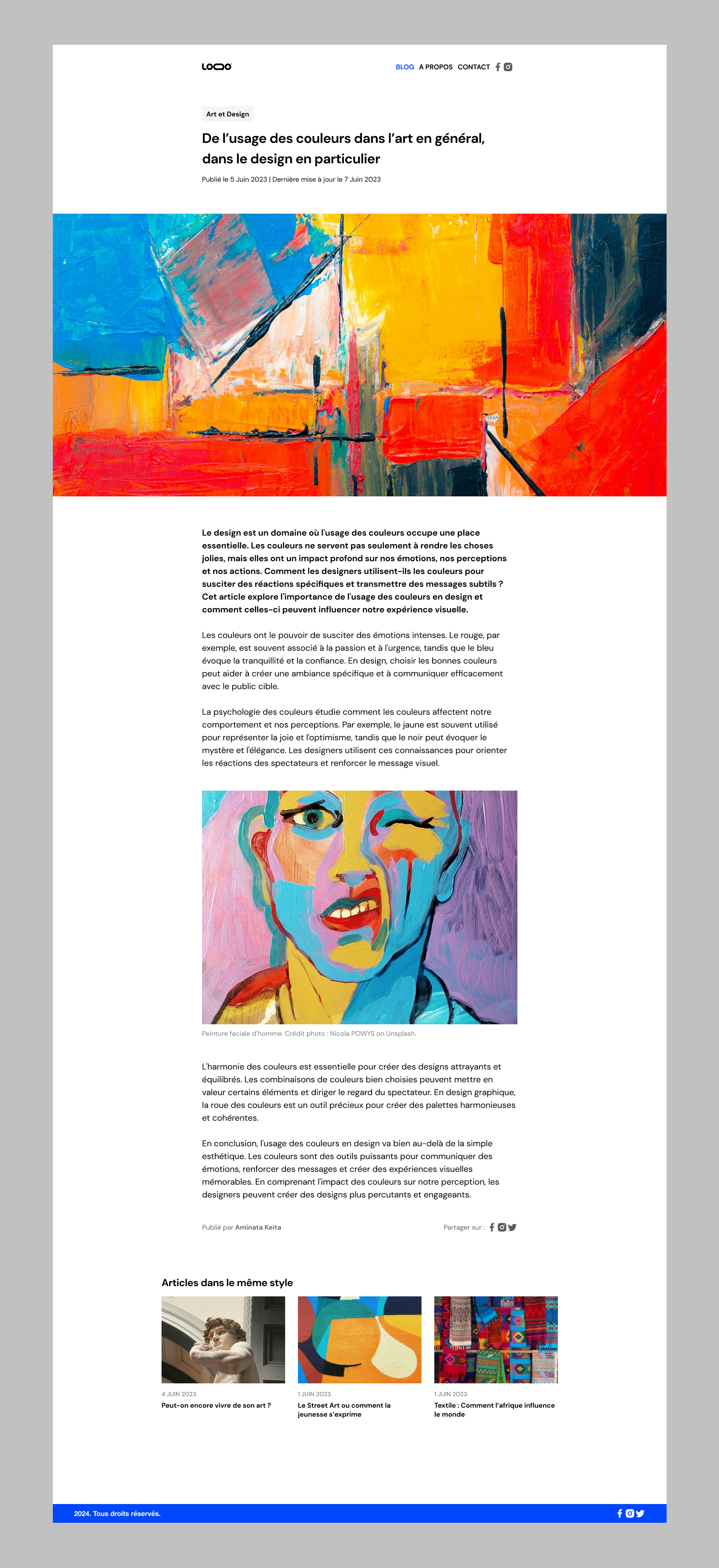 Example of Art Blog