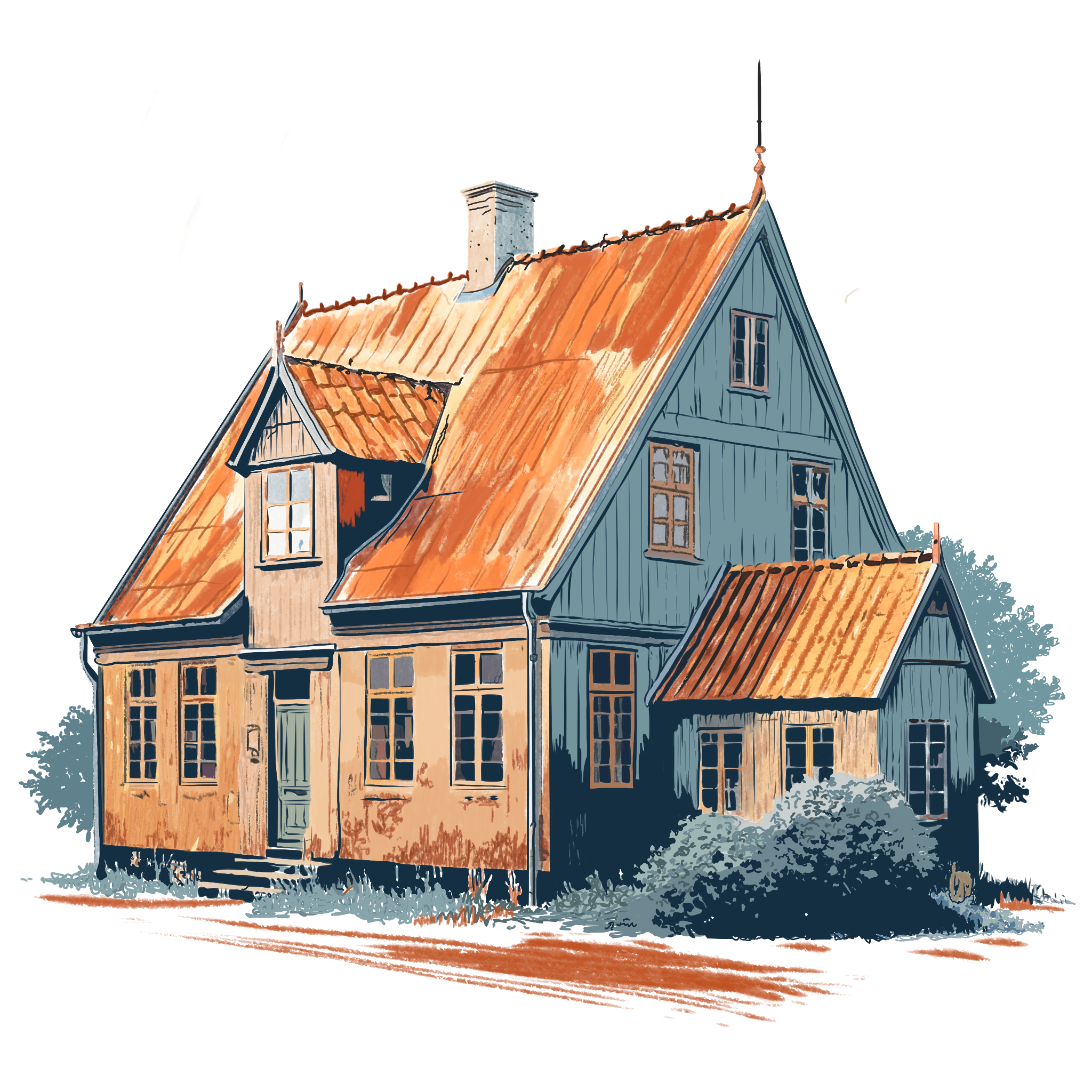 Copper roof of Copenhagen agedbeauty architecturalart art artisticarchitecture detailedillustration illustration oldhouse rustichome timelessdesign vintagehouse weatheredroof