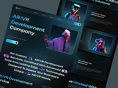 Virtual Reality AR Company Landing Page ar augmented reality landing page minimalists tech website technology vartual reality virtual reality landing page vr webdesign