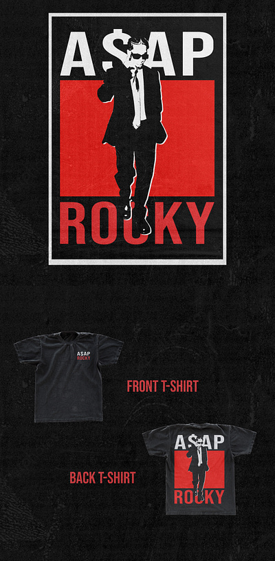 Asap Rocky poster and merch asap rocky merch poster rap poster red poster