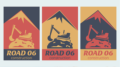 Logo for road construction abstract construction earth emblem graphic design logo logo design logotype minimal mountain road