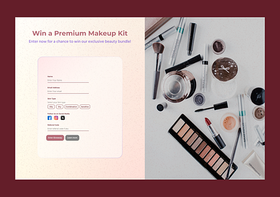 Elegant Giveaway Sign-Up Screen dailyui design giveaway signup ui ux website