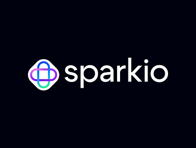 Sparkio Logo abstract logo app logo design gradient logo it logo modern logo
