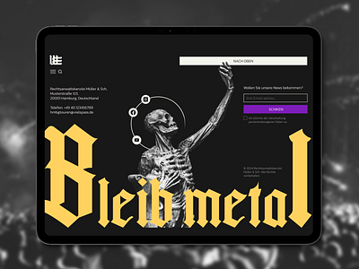 Metal&Rock Fests in Europa Website - Footer graphic design ui