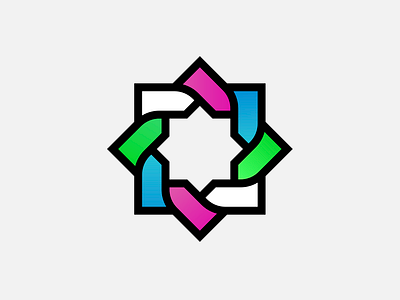 Hex Logotype abstract logo design gradient logo logo